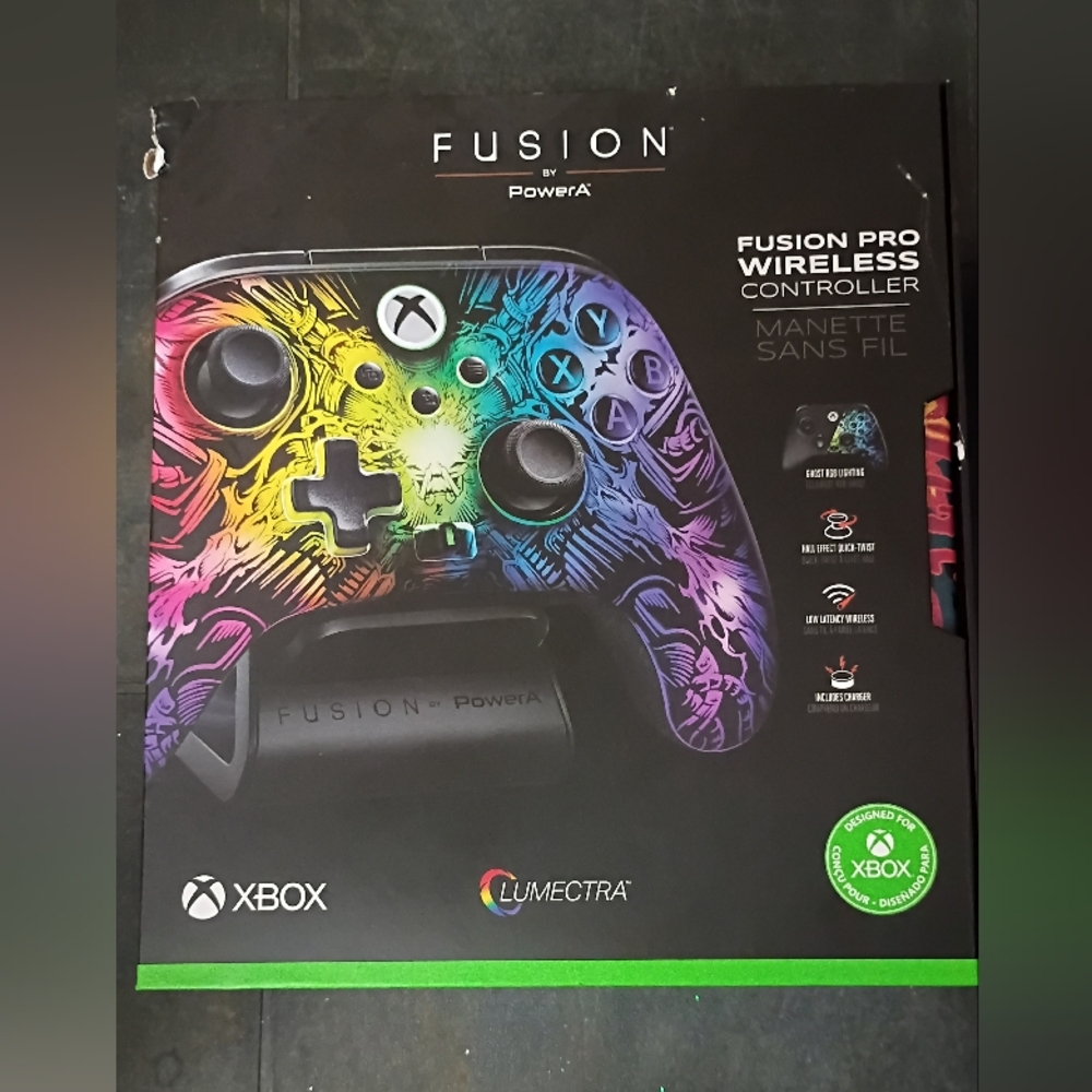 PowerA FUSION Pro Wireless Xbox Controller – Lumectra RGB – Complete Set